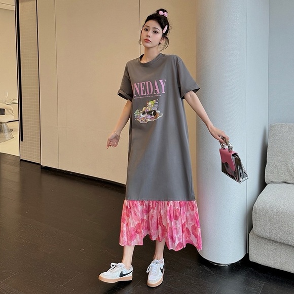 Oversized Straight Midi Maxi Dress - Picture 6 of 6